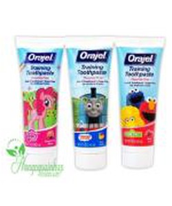 Kem đánh răng Orajel Training Toothpaste nuốt được cho trẻ em 42,5g