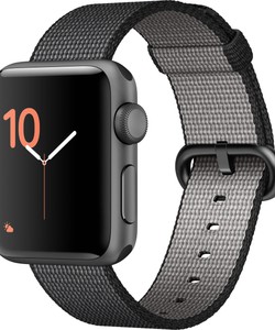 Apple Watch Series 2 38mm Space Gray, Black Woven Nylon Band