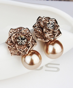 Bông Tai Khuyên Tai Hoa Tai.. Bạc 925 and Rose gold