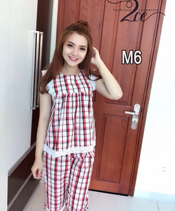 Bộ vải kate, kẻ sọc mặc mát thấm hút mồ hôi 165k/bộ