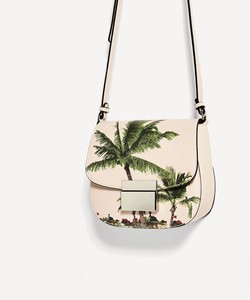 Zara Palm Tree Print Crossbody Bag