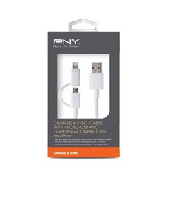 Cáp sạc cho điện thoại 2 trong 1 Micro USB and Apple Lightning Charge and Sync Cable