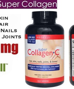 Viên uống Super Collagen C Type 1và 3 Neocell, 6000mg plus Vitamin C