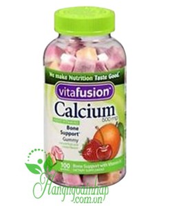 Kẹo dẻo Vitamin dành cho người lớn Calcium 500mg Gummy của Mỹ