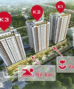 Bán suất ngoại giao căn hộ 3 phòng ngủ Chung cư The K Park Văn Phú Hà Đông