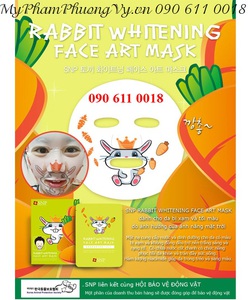 Mặt nạ SNP dưỡng trắng hình Thỏ Rabbit Whitening Face Art Mask