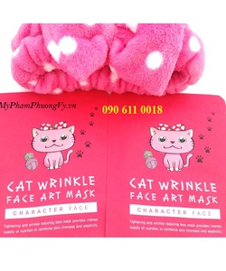 Mặt nạ SNP ngăn ngừa nếp nhăn hình mèo SNP cat ưrinkle face art mask