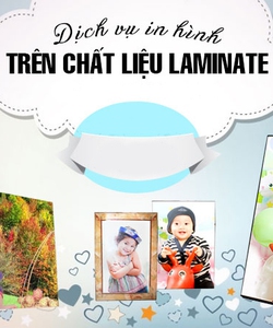 In hình lên gỗ laminate cao cấp.