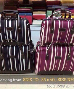 Vali túi trống kẻ dọc