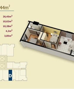 Cần bán căn hộ 2PN, nhận nhà ở ngay, giá 900 triệu, 56m2 0909 690 860