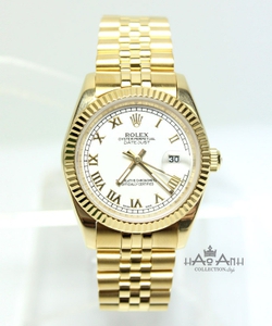 Đồng hồ nam cao cấp Thụy Sỹ, mặt trắng Sapphire, mạ vàng 18k DHA15