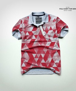 Áo thun nam cổ có hoa văn