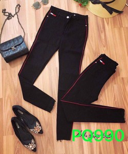 Quần tregging phom chuẩn dày đẹp line đỏ tôn dáng