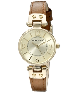 Đồng hồ Anne Klein Women s Goldtone Case With Honey Leather Strap Watch