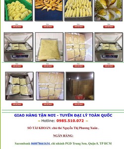 Sầu riêng đông lạnh Cung cấp toàn quốc