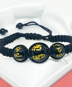 Vòng tay đan dây rút mix đá kinh phật cầu an cực đẹp