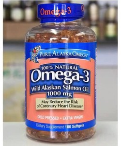 Viên dầu cá hồi Pure Alaska Omega3 Wild Salmon Oil 1000mg 180 viên