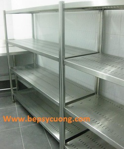 Giá phẳng inox 4 tầng