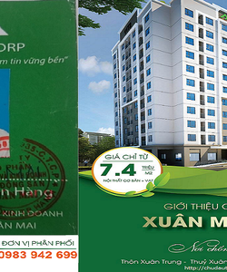 Chủ đầu tư mở bán chung cư 11t2 Xuân Mai, Thủy Xuân Tiên, Chương Mỹ giá từ 7.4 tr/m2