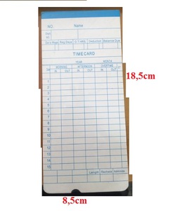 sẤp 100 thẺ giẤy chẤm công