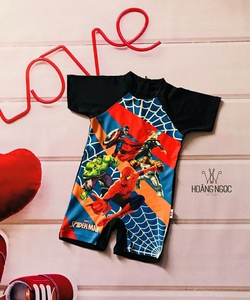 Đồ bơi lliền thân Spider man bé trai