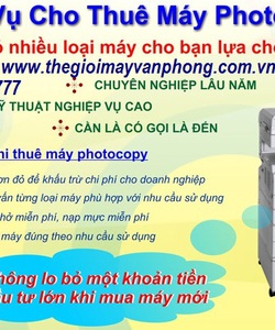 Cho thuê máy photocopy tại hà nội miễn phí dùng thử 1 tháng