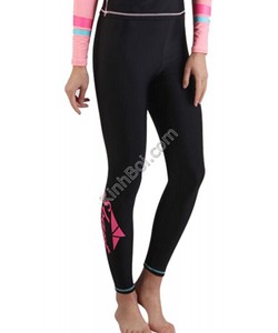 Quần Bơi Nữ Sbart Dài Tới Gót Đen Logo Hồng