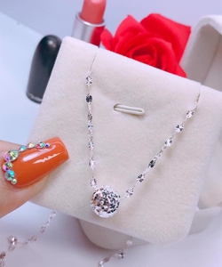 Dây chuyền Bạc mặt cầu xinh xắn