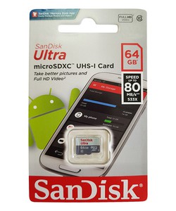 Thẻ nhớ microSDXC SanDisk ultra 64GB 80mb/s New