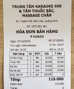 Nhận lắp đặt Máy tính tiền cho Quán Karaoke Bida tại Ninh Thuận