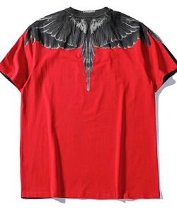 Áo thun nam đỏ in cánh chim ưng xám đen AT0009