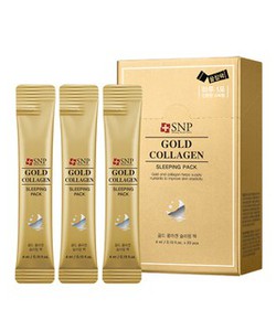 Mặt nạ ngủ gold collagen SNP Gold Collagen Sleeping Pack