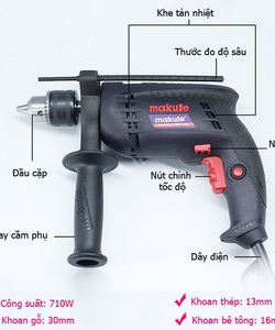 Máy khoan tường Makute Nhật Bản ID003-X