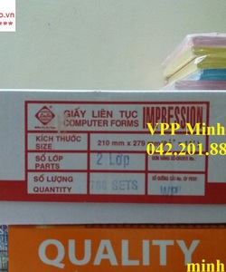 Giấy in liên tục 2 liên IMP Khổ 210 A4