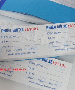 Phiếu giữ xe có sẵn NetVietAd