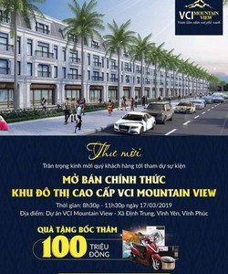 Mở bán chính thức khu đô thị cao cấp VCI Mountain view