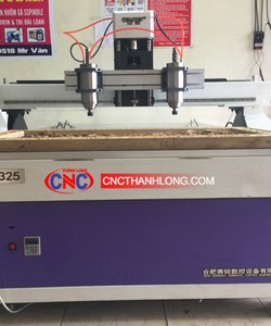 Máy cnc 1325 2 đầu đục tranh gỗ, tượng, vách ngăn