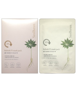 Mặt nạ sâm non làm mịn da Seolheun Refresh F5 Mask Pack 5 miếng