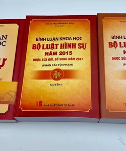 Bộ Bình luận khoa học Bộ luật hình sự 2015, được sửa đổi bổ sung 2017