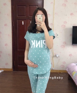 Bán buôn SLL bộ lanh đùi bầu và bộ pink cotton bầu giá cực rẻ, bán lẻ chỉ từ 120k/bộ.