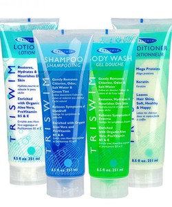 Bộ sản phẩm dùng cho đi bơi Triswim 4 chai 251ml full size