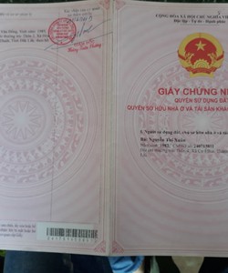 Bán đất thổ cư sau đường chính 30m,thôn 6 xã hòa khánh