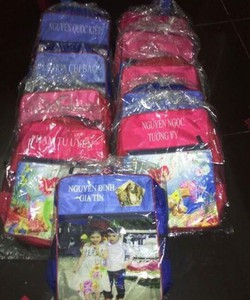 Balo In hình theo yêu cho học sinh mầm non