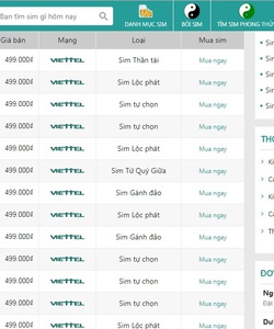 Sim số đẹp Viettel giá rẻ chỉ từ 499k