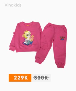 GIÁ CHỈ 229K Đồ bộ bé gái Elsa tóc vàng xinh xắn