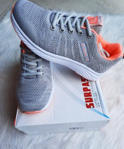 Giày sneaker nữ N Fuxin màu xám cam thời trang thể thao Mã 1937 1