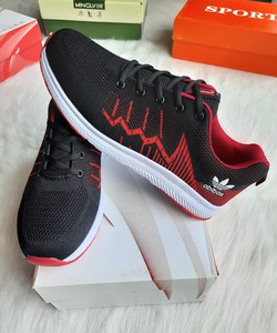 Giày thể thao nam đen đỏ in logo trắng Mã 1880 D 1
