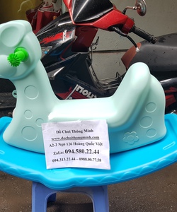 Bập bênh nhựa mầm non, nhựa đúc nguyên khối nhập ngoại