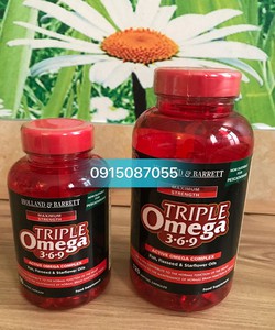 Chuyên bán Holland Barrett Maximum Strength Triple Omega 3 6 9 1200mg 100% UK