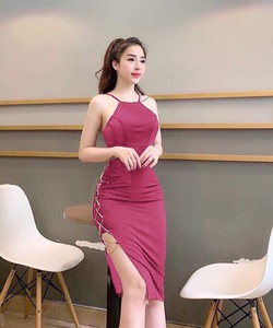 Đầm Body Yếm Đan Dây Sườn